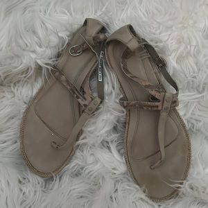 UGG leather snake print Sandles